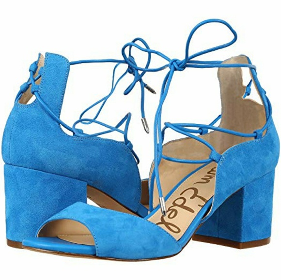 Sam Edelman Shoes - Sam Edelman | Serene Blue Block Tie Up Heels